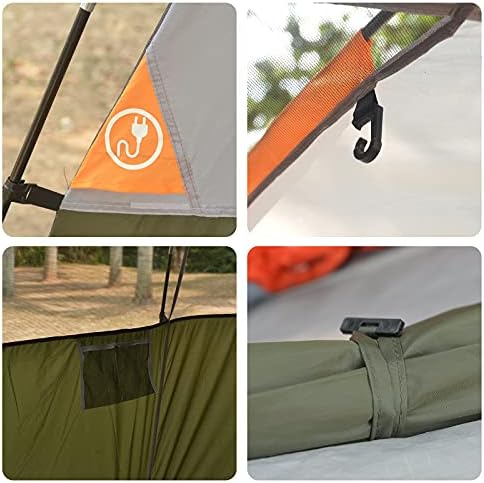 Къмпинг палатки CAMPROS CP Tent за 4 Човека, Водоустойчив Ветрозащитная Семейна Куполна палатка с Дождевиком, Големи