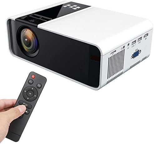 Led проектор ASHATA Mini HD, Портативен LCD Проектор Ultra HD LED 4K, WiFi, Bluetooth 1080P, Интелигентен Проектор за домашно кино с дистанционно управление, 110-240 v (бял)