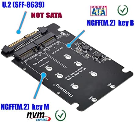 Комбиниран адаптер CY M. 2 NVME PCIE SSD за U. 2 СФФ-8639 ＆ NGFF SATA SSD за SATA 2 в 1 PCBA