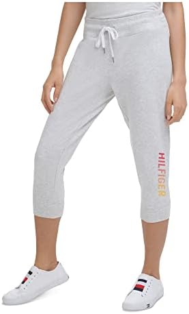 Спортни дамски Панталони Капри с логото на Tommy Hilfiger Сив цвят XL