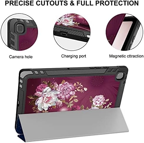 Калъф Hocase за Galaxy Tab A7 10,4, Трикуспидалната флип калъф от изкуствена кожа с функция за автоматично изключване, Мека делото от TPU за Samsung Galaxy Tab A7 10,4 (SM-T500/T505/T507) 2020 - Royal Purple