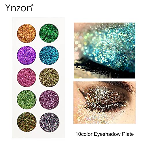 Сенки за очи YNZON Хамелеон 10 Цветова палитра Интензивни сенки за очи, които променят цвета на очите Грим с высокопигментированным метален блясък, Мультиотражающие п