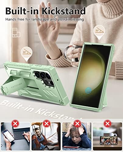 Калъф FNTCASE за Samsung Galaxy S23-Ultra Case: Защитен калъф за мобилен телефон военни клас със защита от падане