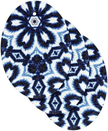 ALAZA Nacy Blue Tie Боядисват Цвете Маргаритки Натурални Гъби Кухненски Целлюлозная Гъба за миене на съдове, Санитарен