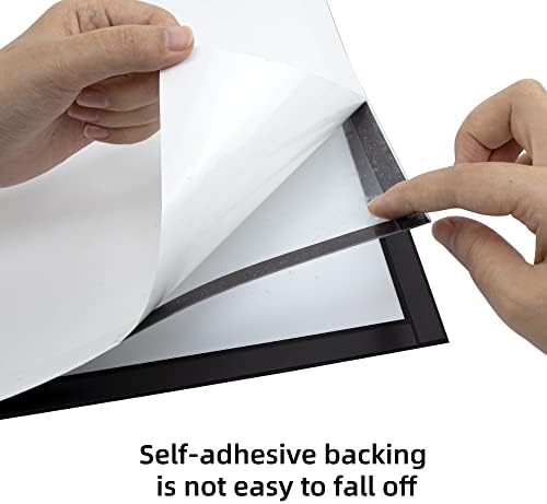 zchen 6 опаковки Магнитни притежателя за сигнализация, формат А4, Самозалепващи Двустранен Прозорец рамка за документи