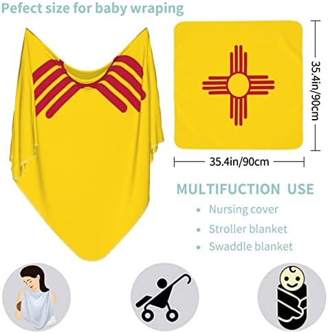 Флаг Ню Мексико Детско Одеало Приемащото Одеяло за Бебе Новородено Промяна Калъф Обвивка