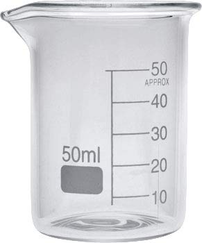 Чаша от borosilicate стъкло Labifie 50 мл 3.3. + Пластмасова чаша 50 мл (пълна градуированная марка 50 мл)