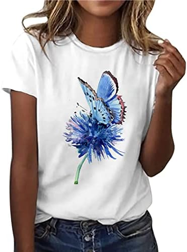 Компресиране Риза MIASHUI, Дамски Топ с принтом, Свободна Модни и Ежедневни Дамски Тениска, на Женската тренировка