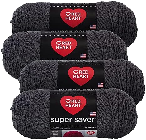 Прежда Red Heart Super Saver (4 опаковки по 7 унции) (въглен)
