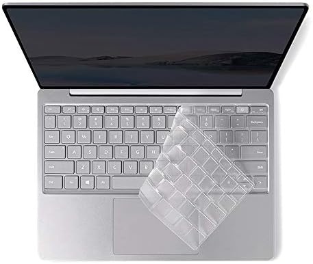 Покритието на клавиатурата ProElife за 2020 2021 Microsoft Surface Laptop Go 12,4 и 2022 Surface Laptop Go 2 12,4 инча с бутона на захранването от пръстови отпечатъци, Ультратонкая Защитно фолио за кл