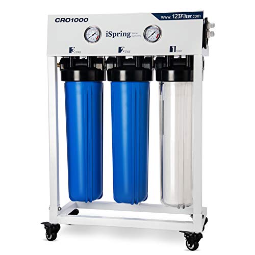 4-Степенна Безцилиндровая Търговска система за филтриране на вода е Обратна Осмоза iSpring CRO1000 и Повторно филтър за