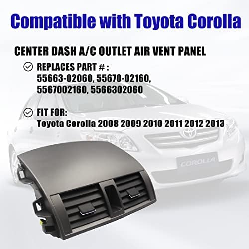 5567002160 Централна панел за освобождаване на климатик, която е съвместима с Toyota Corolla 2008-2013, Замества 55663-02060