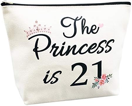 Charmoly Подаръци на 21-ия рожден ден на Жени, най-Добрата Приятелка, Дъщеря, Забавен Подарък за 21-Годишния Рожден ден за Нея, Принцеса 21, Скъпа Косметичка, Празнувайте дв?