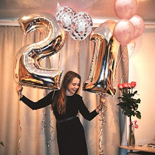 Комплект бижута за парти на 21-ия рожден ден за нея включва най-Накрая, колан на 21-ия ден от раждането, Банер за рожден Ден, балони с номер 21 за рожден Ден, Завеса от роз