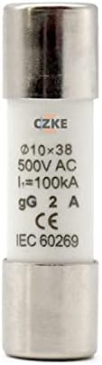 TINTAG 20pcs RO15 AC 500V Керамичен предпазител за бързо действие RT18-32 10X38 gG Силует 2A 4A 6A 8A 10A 16A 20A
