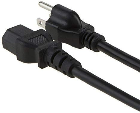 Захранващия кабел на компютъра /монитора eDragon, Черен, от NEMA 5-15 P до C13, 10 Ампера, 15 фута