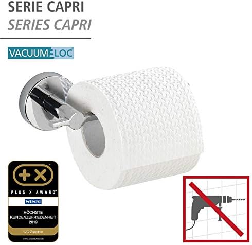 WENKO 22322100 Вакуум Титуляр за тоалетни ролки Capri, Цинковое леене под налягане, 6,3 x 2,4 x 2.8 инча
