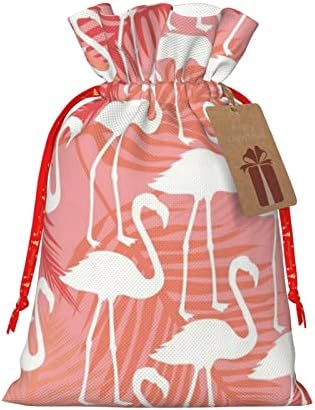 Пакети за Коледни подаръци С завязками Flamingo-Тропически-Хавай-Розово Торбички За Опаковане на Подаръци Торби За Опаковане