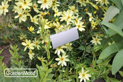 GardenMate 100 Опаковки, Устойчиви На Атмосферни въздействия Големи Метални Етикети за растения от цинк, Височина 11,5 инча, Размер на етикет 3 1/2 x 1 1/4 инча