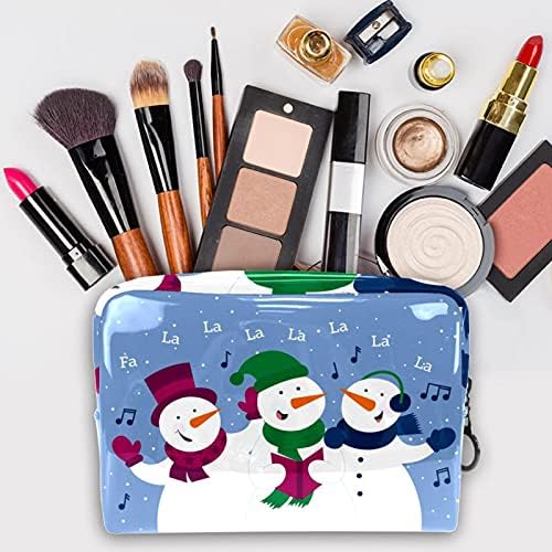 Косметичка за Жени, Очарователен Вместительные Водоустойчиви козметични чанти За Пътуване, Сладък Коледен Снежен човек, който