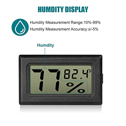 12 Опаковки Мини Цифров Термометър, Влагомер LCD Дисплей за Външната Температура Измерване на Влажност на въздуха Сензор за Монитор Аквариумный Термометър за Детска