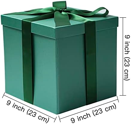 Подарък кутия RUSPEPA Medium Рожден Ден с Капаци, панделка и цигарена хартия, Сгъваема Подарък кутия - 1 бр,