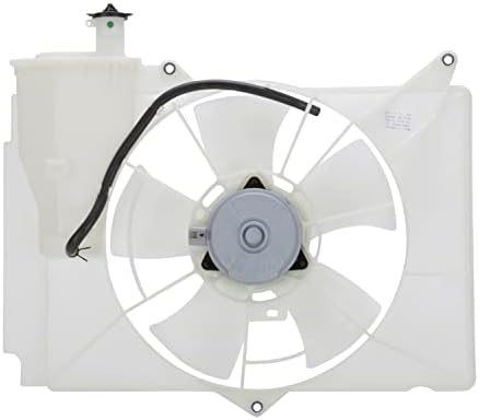Охлаждащ вентилатор TYC 620790 в събирането, съвместим с Toyota Echo 2000-2005 година на издаване, черен