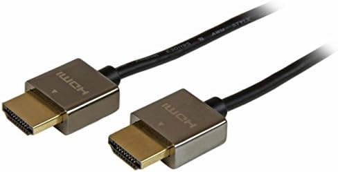 StarTech.com 2-метров Тънък кабел HDMI с нископрофилни метални части за свързване - Високоскоростен HDMI кабел 4K с Ethernet - 4K Кабел UHD HDMI с честота 30 Hz - 10,2 Gbit /сек - HDMI 1.4 Видео / кабе