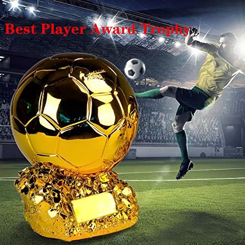 WOBBLO Смола Футболна топка Златна Статуетка Реплика на Топката Шампионска Трофей Позлатени Футболен Награда по-добър играч