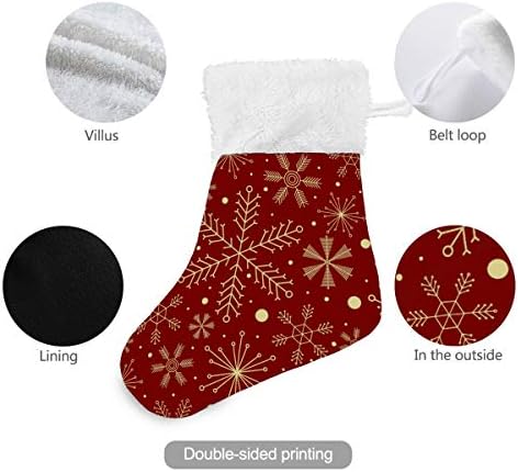Коледни Чорапи ALAZA С Снежинками, Класически Персонализирани Малки Декорации за Отглеждане за Семейни празници, Определени
