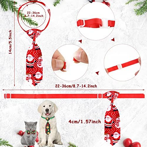 50 Бр. Коледен Нашийник с папийонка за кучета, комплектът включва 25 равенство-пеперуди за кучета и 25 Вратовръзка