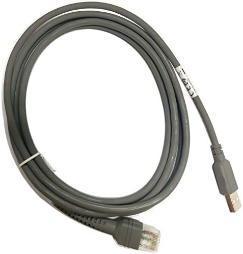 USB кабел JacobsParts 6 Фута за баркод скенер Symbol LS2208 LS2208AP LS4208 LS1203 LS4328 LS9208 CBA-U01-S07ZAR