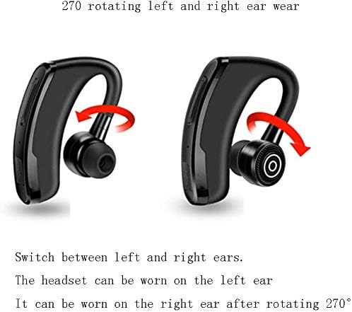 Слушалки QIYUDS Bluetooth, Bluetooth-Слушалка V4.1, Безжично хендсфри Слушалки с микрофон, 10 Часа шофиране, Слушалки и 20 Дни в режим на готовност, Окачен Тип ухо