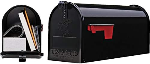 Пощенска кутия, инсталирана на стълб, Цвят: Черен