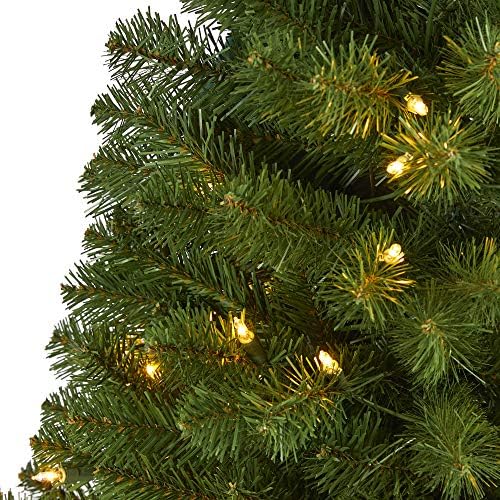 Почти естествени 5 метра. Изкуствена Коледна елха от Вирджинской яде с 200 Прозрачни Крушки и 379 Гъвкави Клони, Зелен цвят