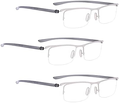 LUR 6 опаковки очила за четене в полукръгла рамка (общо 6 двойки ридеров + 4,00)