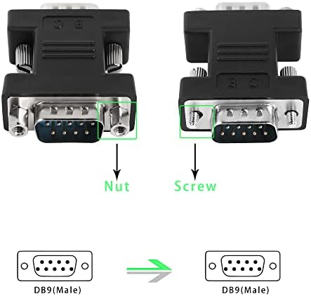 QIANRENON RS232 DB9 Plug-удължителен кабел DB9 Штекерный Адаптер DB 9-Пинов Сериен Конвертор, за устройства със