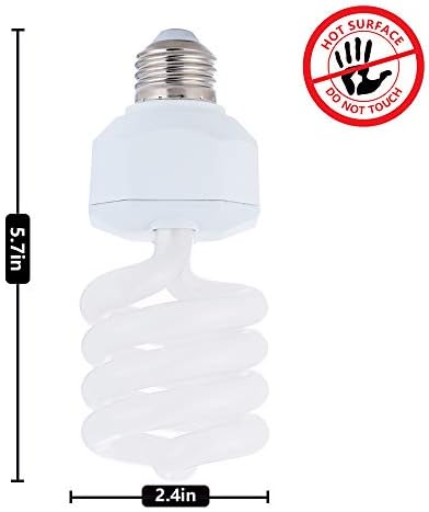 Лампа за Влечуги ЛЪКИ HERP UVA UVB 10.0, Компактна Луминесцентна Лампа Desert UVB 150 с мощност 23 W
