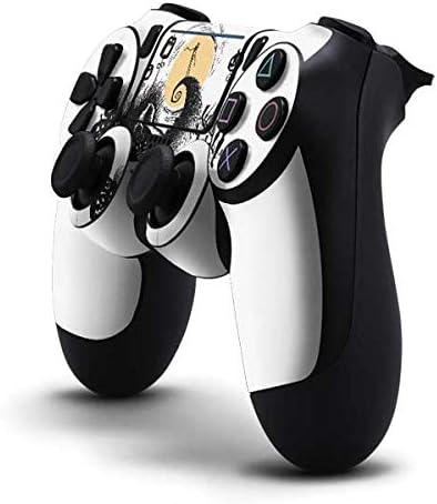 Игри кожата Skinit Decal за PS4 Pro / Тънък контролер - Официално Лицензиран дизайн Дисни Jack Skellington Тиква King