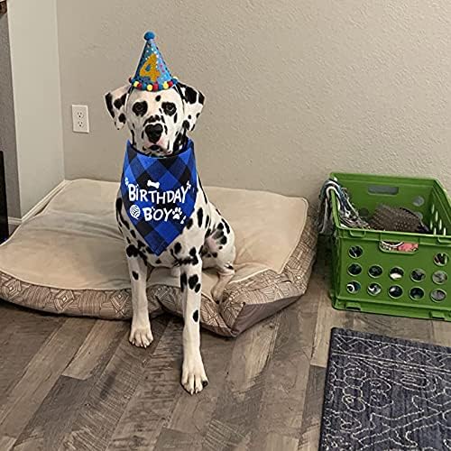 TCBOYING Кърпа за Момче на рождения Ден на Кучето, за да проверите за Парти в чест на рождения Ден на Кучето, Триъгълен Шал за рождения Ден на Кучето, Украсата за рождени?