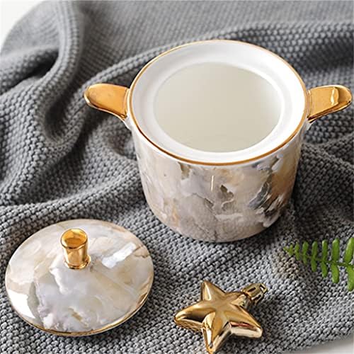 YXBDN Marble maker чаши за Кафе от костен Порцелан Чаени чаши и чинии Сливочники Сахарницы Комплекти чаени съдове за чай (Цвят: A, размер: както е показано на фигурата)