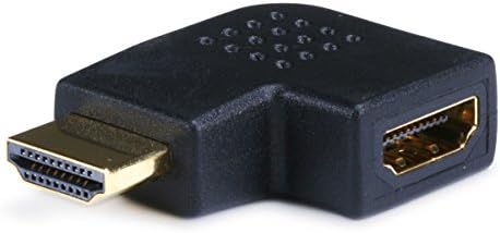 Адаптер Monoprice HDMI Right Angle Port Saver Adapter (мъж към жена) - на 90 градуса Вертикална Плосък ляв