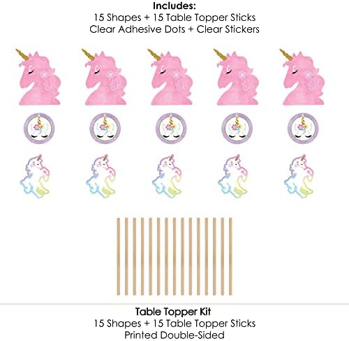 Rainbow Unicorn - Вълшебни Пръчици за детската душа или парти по случай рожден Ден в стил Еднорог - Супени Топперы - Комплект