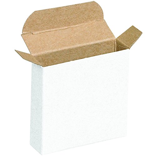 Сгъваеми кутии Подарък Aviditi White, 3 1/4 x 15/16 x 3 1/4, опаковане за 1000 броя, са Лесни за монтиране в картонена