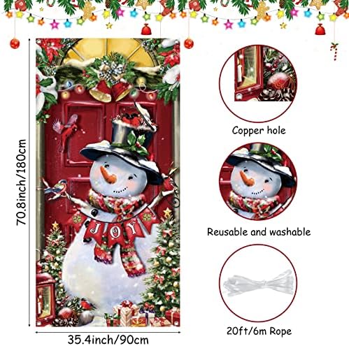 Декорация за врата се покрива с Коледните Снеговиком, Коледен Банер За входната Врата, Фон за Снимки Коледно парти, Празненства Вратата на кутията, Декорация за дом