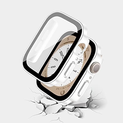 3 бр. за Apple Watch Case 44 мм 40 мм и 49 мм 45 мм 41 мм, Твърд калъф + Защитно фолио от закалено стъкло, ултра-тънък Водоустойчив Защитен калъф за Apple Watch Series 8 Ultra 7 SE 6 5 4, Броня за iwatch