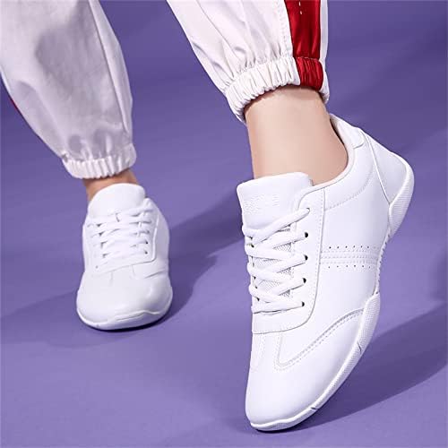FOFOWHAT/ Бели Обувки за Момичета; Обувки за Младежки Танци в стил Чирлидинга; Обувки за Тренировки и Състезания за Жени;