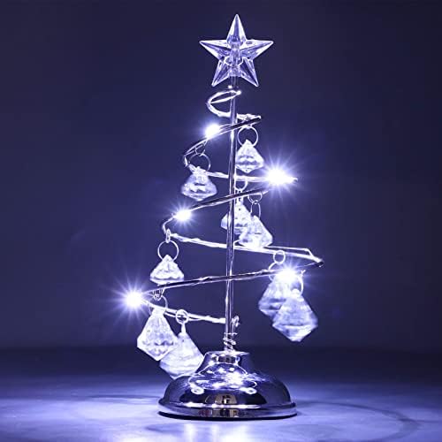 Коледа коледа лампа Diyeeni, Настолна коледно дърво лампа на батерии, коледа Коледа лампа, Декоративна Елха за дома, с окачване