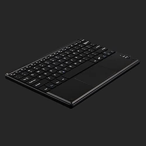 Клавиатура BoxWave е Съвместима с MobileDemand xTablet Flex 10A (клавиатура от BoxWave) - Bluetooth клавиатура SlimKeys с трекпадом, Преносима клавиатура с трекпадом - черно jet black