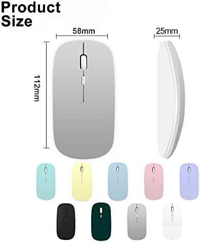 Безжична Bluetooth-мишка iStyle, Оптично проследяване на 1600 dpi, 3 бутона, Bluetooth 5.2, Безшумни мини мишки, Съвместими